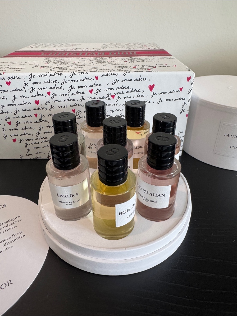 Dior Bath & Body Mini Fragrance Set — Pink, Gold, Cream